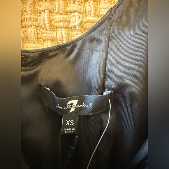 7 FOR ALL MANKIND Black Faux Leather Swing Dress SIZE: XS - Picture 8 of 12